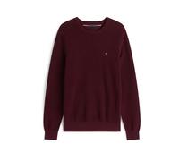 Tommy Hilfiger - Pull ras du cou en maille texturée - Homme - Pulls - Rouge - Taille: S