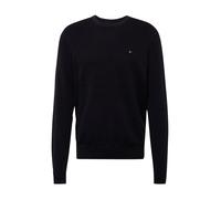 Tommy Hilfiger Flag Embroidery Textured Crew Neck Jumper Black Taille: S | Pulls Outlet | Homme | Le Noir