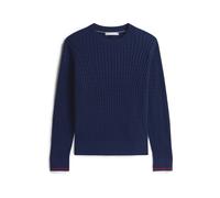 Tommy Hilfiger Pull Femme Cable Fine Torsadé, Bleu (Dark Night Navy GS Tipping), XL