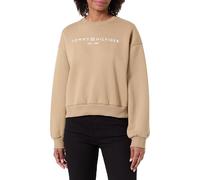 Tommy Hilfiger Pull pour Femme Corp Logo MDRN SWTSRT WW0WW47831 Beige (Taupe Bois flotté), S, Beige (Bois flotté Taupe), S