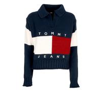 Tommy Hilfiger - Pull Style Rugby Drapeau Marine Foncé - Femme - Pulls - Bleu - Taille: 40 FR