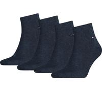 TOMMY HILFIGER Quarter Chaussettes Hommes, Lot de 4 - Sneaker, Unicolore, 39-49 Bleu 47-49