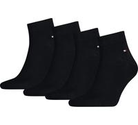 TOMMY HILFIGER Quarter Chaussettes Hommes, Lot de 4 - Sneaker, Unicolore, 39-49 Bleu Foncé 47-49