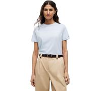Tommy Hilfiger T-Shirt Manches Courtes Femme Col Ras-du-Cou, Bleu (Breezy Blue), S