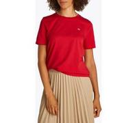 Tommy Hilfiger T-Shirt Manches Courtes Femme Contrast Flag Tee avec Col Ras-du-Cou, Rouge (Primary Red), XL