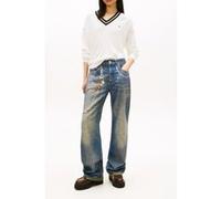 Tommy Hilfiger Relaxed V-neck Tipped Jumper Ancient White Taille: S | Pulls Outlet | Femme | Blanche
