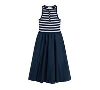 Tommy Hilfiger Gold Button Poplin Mix Sleeveless Dress Bleu XS Femme
