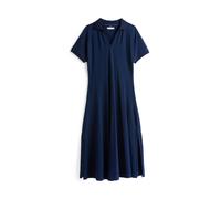Tommy Hilfiger Robe Polo Femme Lyocell Midi, Bleu (Dark Night Navy), S