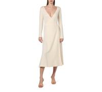 Tommy Hilfiger Robe Cache-Cœur Femme avec Col en V, Blanc (Calico), L