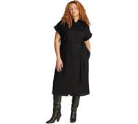 Tommy Hilfiger Robe-Chemise Femme Belted Midi, Noir (Black), 48