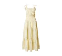 TOMMY HILFIGER Robe d’été 'Self- Strap Smock Midi' jaune / gris / blanc, Taille 36