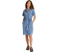Tommy Hilfiger Robe en Denim Femme Knee Belted Ali Manches Courtes, Bleu (Ali), 44