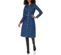 Tommy Hilfiger Robe en jean adaptable avec fermeture magnétique pour femme, Lavage moyen, 44