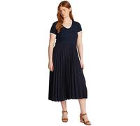 Tommy Hilfiger Robe Femme Contrast Soft Fit & Flare, Bleu (Dark Night Navy), 54