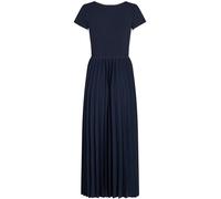 Tommy Hilfiger Robe Femme Contrast Soft Pleat Fit & Flare, Bleu (Dark Night Navy), XS