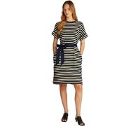Tommy Hilfiger Robe Femme Cotton Interlock à Nouer, Multicolore (Breton STP N Sky/Country Ivory), XXL