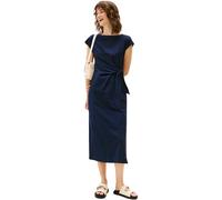 Tommy Hilfiger Robe Femme Knot Midi avec Col Bateau, Bleu (Dark Night Navy), M