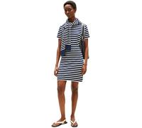 Tommy Hilfiger Robe Femme New Cody Slim Short Dress en Coton, Multicolore (Breton/Dark Night Navy/ECU), XL