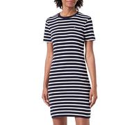 Tommy Hilfiger Women's New Cody STR Slim Short DRS SS Bodycon Dress, Breton Ecru/Desert Sky, XXS