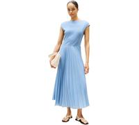 Tommy Hilfiger Robe Femme Rib Midi Fit & Flare, Bleu (Brisk Blue), S