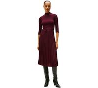 Tommy Hilfiger Robe Femme Slim Rib Mix Midi, Rouge (Deep Burgundy), M