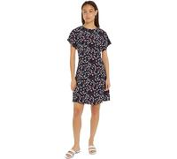 Tommy Hilfiger Robe Femme Small Ribbon Mini Dress Manches Courtes, Multicolore (Small Ribbon Print/ Desert Sky), 38