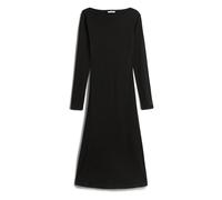 Tommy Hilfiger - Robe mi-longue côtelée évasée - Femme - Robes - Noir - Taille: 38 FR
