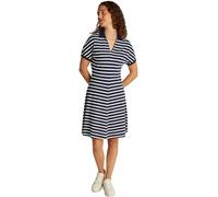 Tommy Hilfiger Robe Polo Femme Lyocell Fit & Flare, Multicolore (Dark Night Navy/Calico STP), M