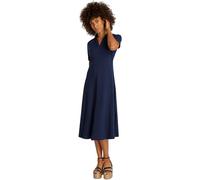 Tommy Hilfiger Robe Polo Femme Lyocell Midi, Bleu (Dark Night Navy), M