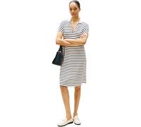 Tommy Hilfiger Robe Polo Femme Lyocell Tipping Manches Courtes, Multicolore (Breton/ECU/Dark Night Navy), XXL