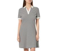 Tommy Hilfiger Robe Polo Femme Rayée, Multicolore (Breton Ecru/Desert Sky), XS