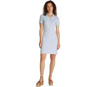 Tommy Hilfiger Robe Polo Femme Slim Fit V-Neck Courte, Bleu (Breezy Blue), S