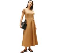 Tommy Hilfiger Robe T-Shirt Femme Modern Cody Midi Mix Fit & Flare, Marron (Hickory), L