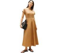 Tommy Hilfiger Robe T-Shirt Femme Modern Cody Midi Mix Fit & Flare, Marron (Hickory), S