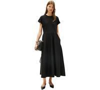 Tommy Hilfiger Robe T-Shirt Femme Modern Cody Midi Mix Fit & Flare, Noir (Black), XS