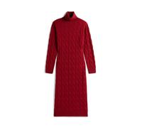 Tommy Hilfiger Robe-Pull Femme Soft Wool Cable avec Col Montant, Rouge (Regatta Red), M