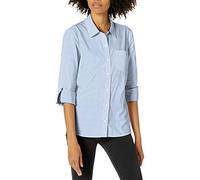 Tommy Hilfiger Roll Tab Shirt Stripe Chemise à Bouton Bas, Rayures Bleues Cornell, M Femme