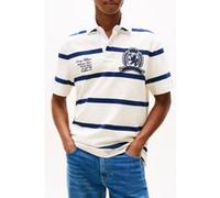 Tommy Hilfiger S/s Rugby Polo Classic Fit Navy/ivory Petal Taille: S | Polos Outlet | Homme | Bleu