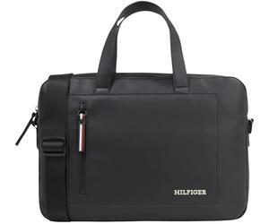 Tommy Hilfiger Sac pour Ordinateur Portable Homme Pique Slim Computer Bag avec Fermeture Éclair, Noir (Black), Taille Unique