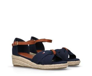 TOMMY HILFIGER, Sandale à platerforme en corde pour filles, Karin, Bleu, 35