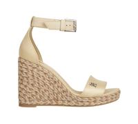 Tommy Hilfiger - Sandale compensée haute en satin coloré - Femme - Chaussures - Beige - Taille: 41 EU