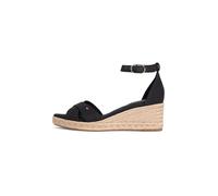 Tommy Hilfiger FW0FW09332 Espadrilles compensées Mid Wedge Espad X Cross pour femme, noir (noir), pointure 39