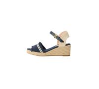 Tommy Hilfiger Espadrilles Compensées Femme Fringe Canvas à Talon Compensé, Bleu (Space Blue), 41