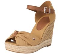 Tommy Hilfiger Sandales Compensées Femme Basic Open Toe Talon Compensé, Vert (Classic Khaki), 41