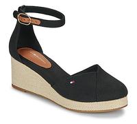 Tommy Hilfiger Sandales compensées FLAG CLOSED TOE MID WEDGE ESPAD in Noir 41