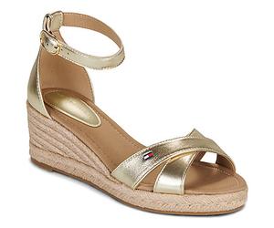Tommy Hilfiger Sandales compensées MID WEDGE ESPAD X CROSS GOLD in Doré 40