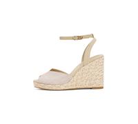 Tommy Hilfiger Espadrilles Compensées Femme Chambray High à Bride Cheville, Beige (Horseradish), 40