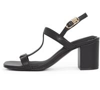 Tommy Hilfiger Sandales Femme Leather Block Heel à Talon, Noir (Black), 38