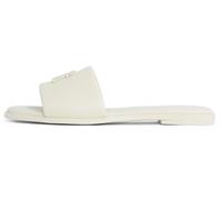 Tommy Hilfiger Sandales Femme Logo Hardware Leather Mules, Ivoire (Muslin), 38