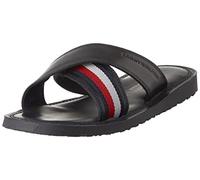 Tommy Hilfiger Sandales Homme Criss Cross Sandal Cuir, Bleu (Desert Sky), 40 EU